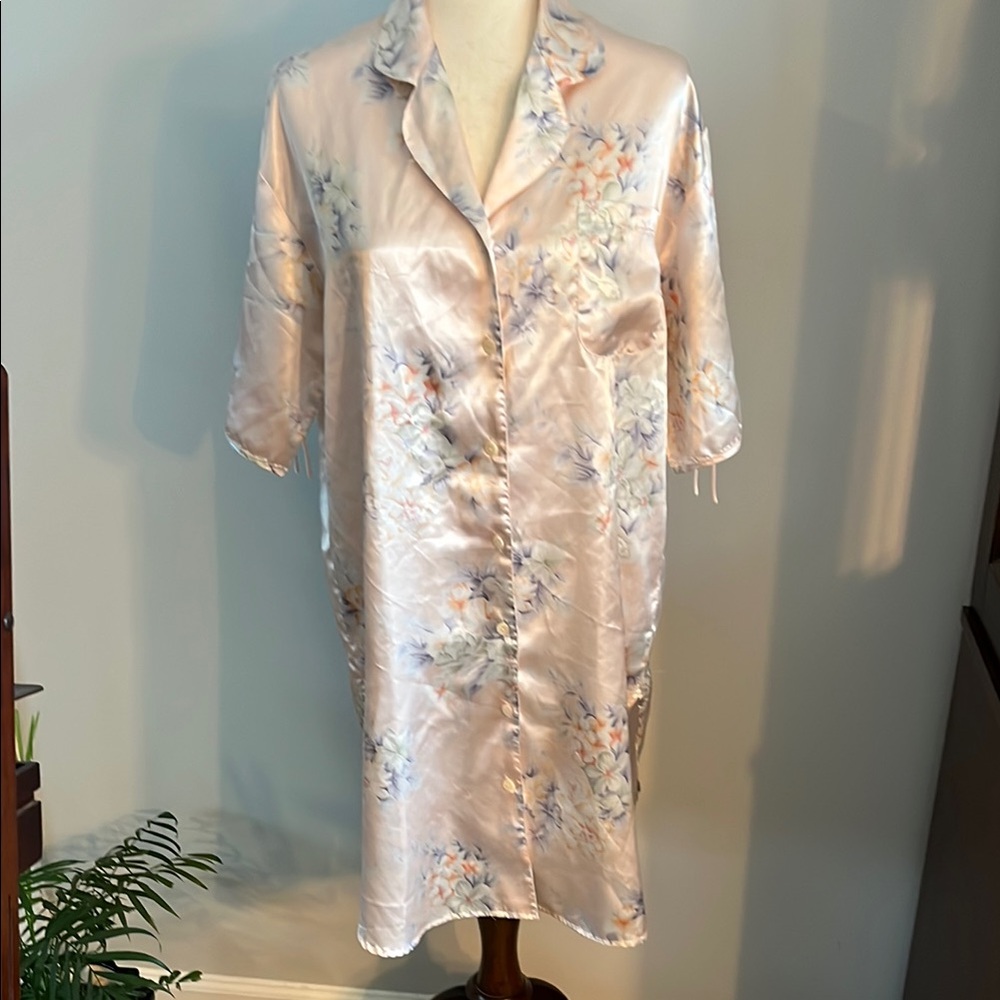 Floral Satin Nightgown - Picture 2 of 7